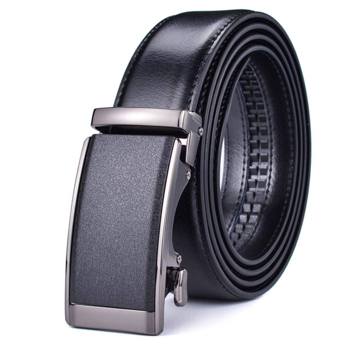 Black Suit Leather Belt For Men, Carlo Model | Elmont